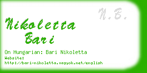 nikoletta bari business card